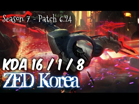 ZED Korea vs TWISTED FATE Mid - Patch 6.24 KR Ranked