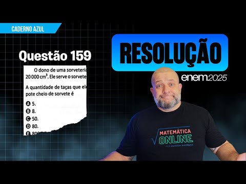 ENEM 2025 Question 159: The SHORTEST Question on the Exam! Volume Conversion | Prof. Alisson Marques