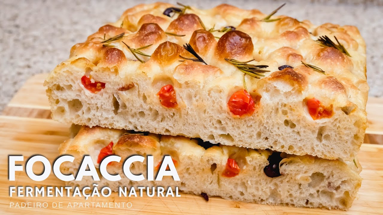 Focaccia com Fermentação Natural Super Macia