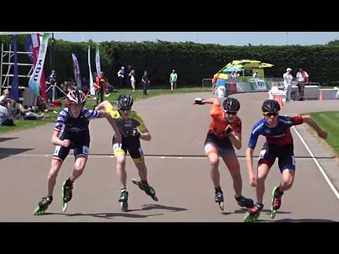 One lap jun b heren 1/4 final1 - KPN NK INLINE SKATEN 2019