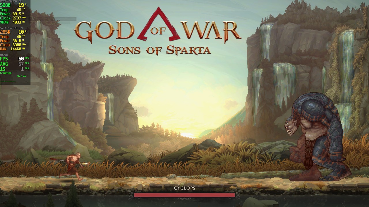 God of War Sons of Sparta 60FPS Gameplay | KytyPS5 0.3.0 PS5 Emulator PC