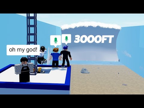 Roblox Voice Chat BUT A Huge 3000ft Tsunami HITS