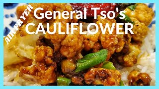 Air Fryer General Tso's CAULIFLOWER Vegetarian Air Fryer Recipes | Ninja Foodi Grill Original AND XL