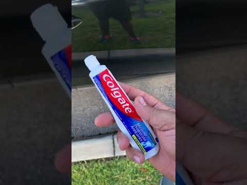 Removing simple scratches with toothpaste #shorts #toothpaste #scratch #shortsfeed #shortvideo