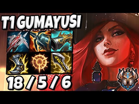 T1 Gumayusi Miss Fortune vs Draven [ ADC ] Ranked Challenger EUW Patch 11.21 ✅