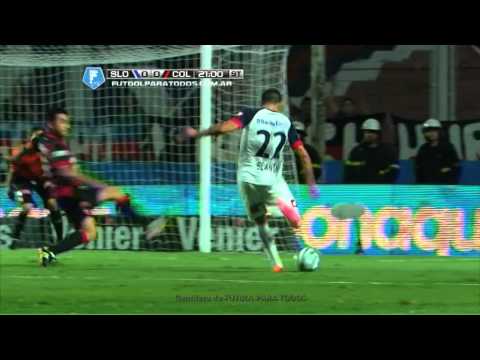 Montoya se lo tapó a Blandi. San Lorenzo 0 Colón 0. Fútbol Para Todos