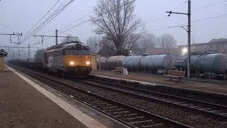 preview picture of video 'Quelques trains au sud de Lyon (BB67210)'