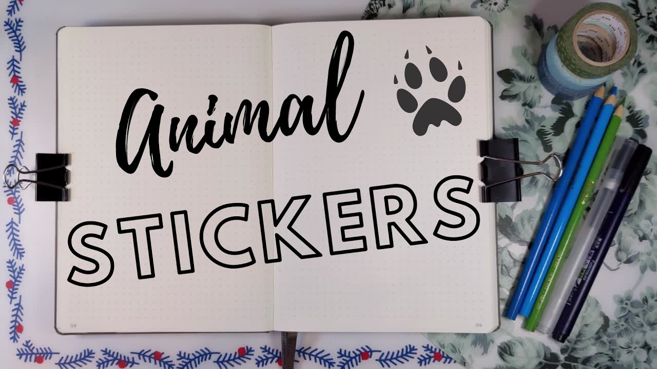 Bullet Journal Weekly Spread with ANIMAL Stickers!