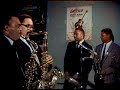 Booker Ervin, Ted Curson, Pony Poindexter, at the Blue Note, Brussels, may 1966 (colorized)