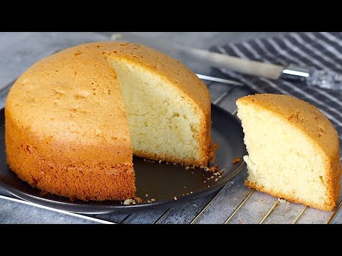 ఒవేన్ బీటర్ బటర్ లేకుండా మిక్సీ పట్టిచేసే సాఫ్ట్ స్పాంజి కేక్😋 Vanilla Sponge Cake Recipe In Telugu