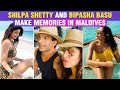 Shilpa Shetty Bipasha Basu In Swimsuit Enjoying Their Maldives Vacation Pictures And Videos