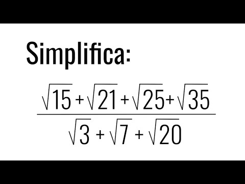¿PUEDES SIMPLIFICAR ESTA FRACCIÓN CON RAÍCES CUADRADAS?
