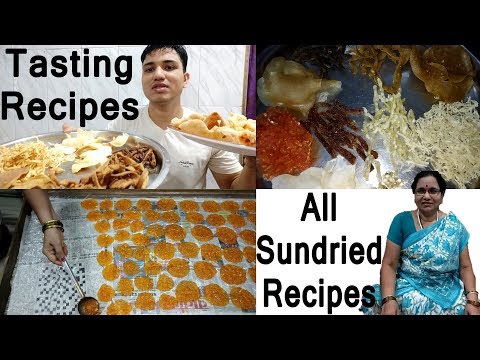 Sundried Tomato Papad with all Fried Recipes | उन्हात वाळविलेले टोमॅटो पापड Video