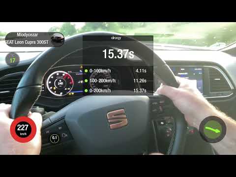 Seat Leon Cupra 300ST Stage 1 DSG7 GPF/OPF, Launch Control, 0 - 100 kmh, 0 - 280kmh, Dragy