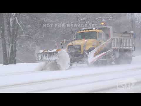 1-23-2022 East Springfield, PA - Heavy Snow Reduces Visibility, Vehicles Slide, I-90 Slide Off, Plow