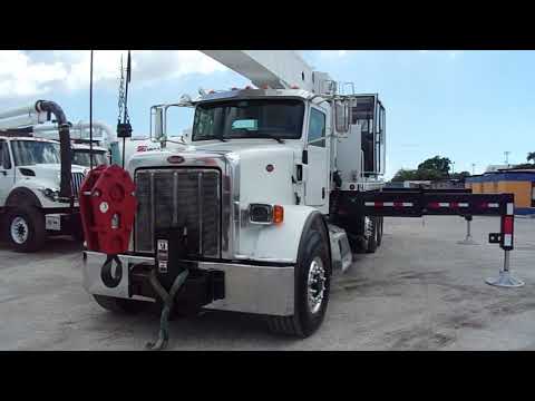 2015 Peterbilt 365 Tri-Axle Altec AC38-127S 38 Tons Crane Flatbed Truck