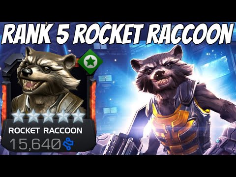 MAXED OUT ROCKET RACCOON Rank Up & Gameplay - BIG Yellow Numbers!!!