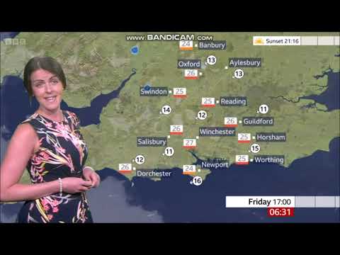 (HD) Alex Osbourne BBC ONE South Today weather June 9th 2023 - 60 fps