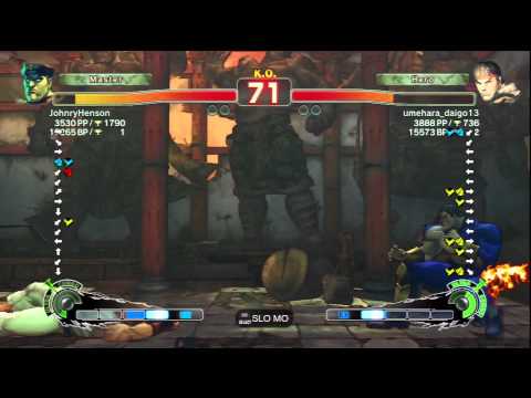 JohnryHenson (M.Bison) Vs umehara_daigo13 (Ryu) SSF4 AE Ranked Matches - PSN