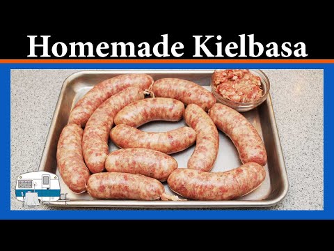 Kielbasa sausages, homemade