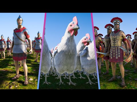 ROMAN ARMY vs GIANT CHICKEN | New 3 Units | Ultimate Epic Battle Simulator 2 | UEBS 2