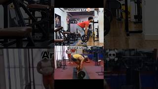 Modern Vs Arnold's era | Arnold's BACK WORKOUT | Arnold barbell rows | #shorts #backworkout #arnold