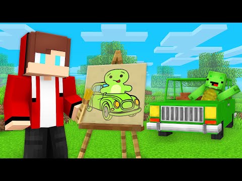 EPIC Prank using DRAWING MOD to get CAR for Mikey - Minecraft