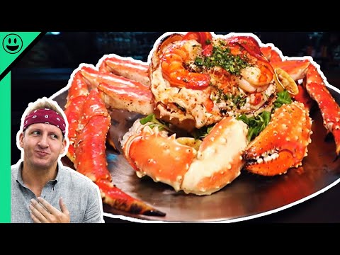 Caranguejo de US$ 300! Prato de frutos do mar MONSTRO de 10 libras!