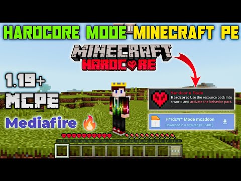 Hardcore Mode For Minecraft PE 1.19 | How To Play Hardcore Mode In Minecraft Pocket Edition