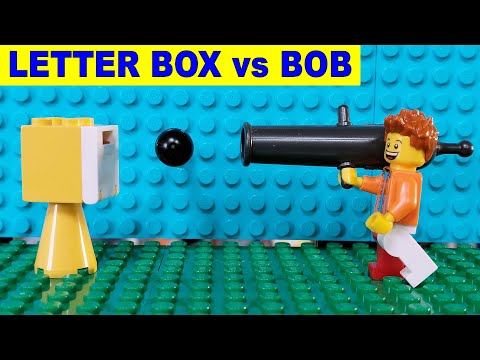 LEGO LETTER BOX vs BOB - Stop Motion - FUNNY MOVIE -