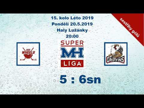 MH Superligy (15. kolo Léto 2019) Red Wheels vs Griffins 5:6sn - sestřihy gólů