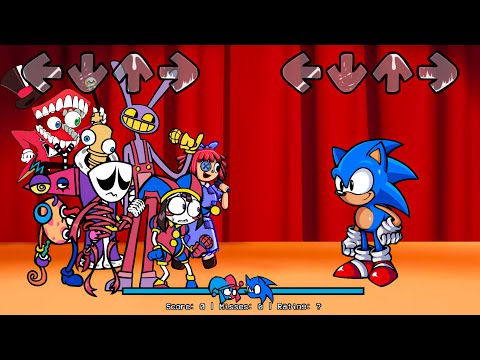 FNF NEW Amazing Digital Circus Ep 2 VS Sonic Characters Sings Digitalizing | Digital Circus