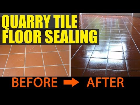 Quarry tile floor sealing