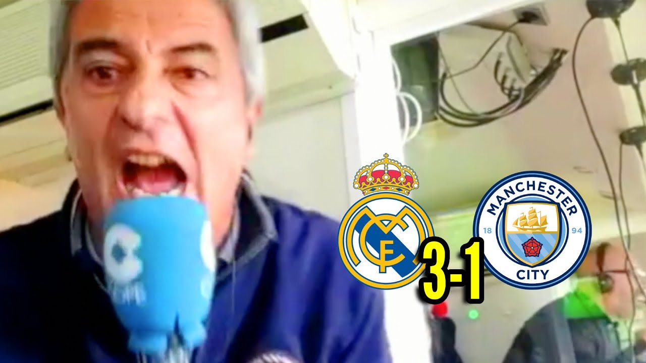 ¡HISTÓRICA REMONTADA DEL MADRID! Así narró el Real Madrid 3-1 Manchester City Manolo Lama en COPE