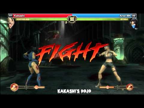 MK9 - Kakashi (Sonya) vs Ariel-MK (Kitana, Human Cyrax)