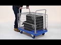 ProPlaz Blue Two Tier Platform Trolley with Wire Surround - 300kg Capacity