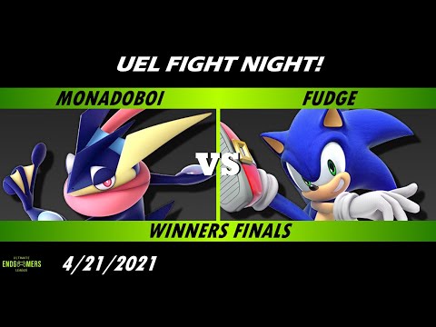 Fight Night! - MonadoBoi (Greninja) vs Fudge (Sonic) Winners Finals - Smash Ultimate