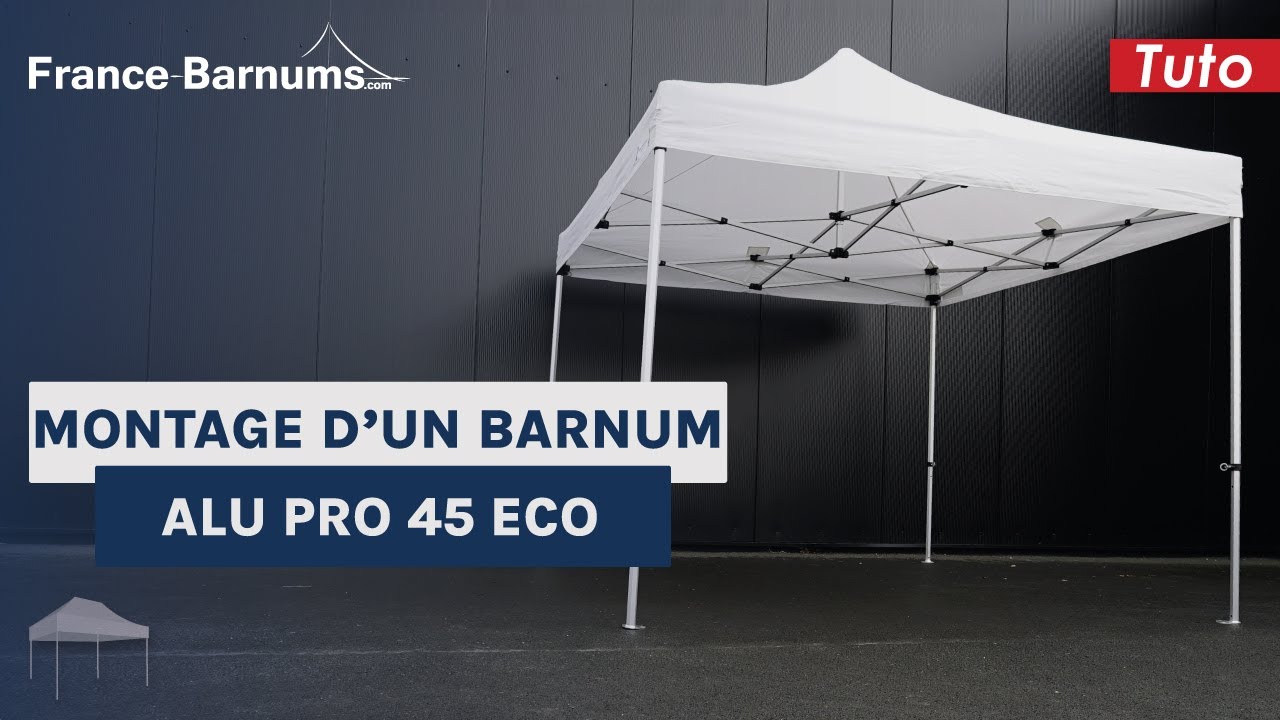 Barnum blanc pliant- Tente pliante Alu 3mx3m +lests