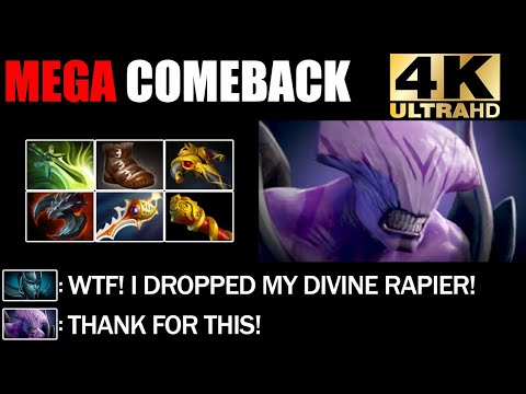 Mega Creeps Comeback By Divine Rapier Faceless Void - Epic Battle Fight 7.27c Dota 2