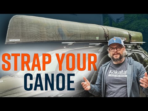 How to strap a Canoe to roof racks - The best way to tie a canoe to your roof