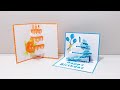 2 Ideas Birthday Card  | Pop Up Birthday Card | DIY cake pop up card for birthday | DG Handmade