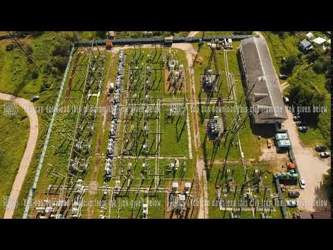 Electrical substation,power station. Aerial view