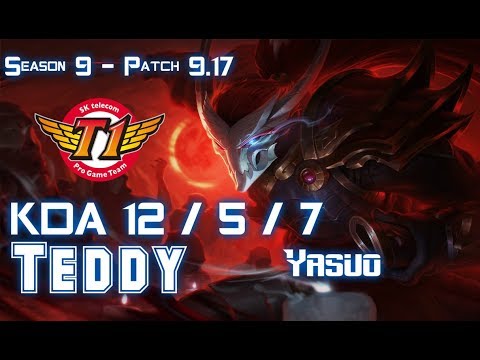 SKT T1 Teddy YASUO vs DARIUS Bot - Patch 9.17 KR Ranked