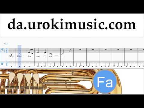 Tuba undervisning Amazing - Grace Lektioner Sange Del#2 um-b246