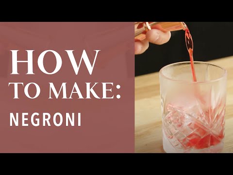 How to make a Negroni cocktail