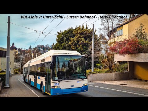 VBL-Linie 7: Unterlöchli - Luzern Bahnhof - Horw Biregghof