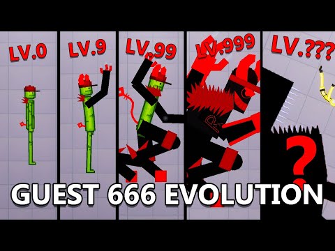 GUEST 666 Evolution In Melon Playground - Roblox Forsaken - People Playground