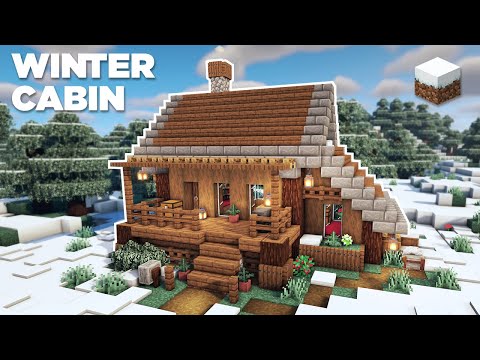 Winter Cabin Tutorial ❄️ | How to Build a Cozy Winter House | Minecraft