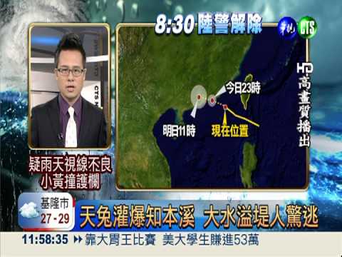 天兔灌爆知本溪 大水溢堤人驚逃