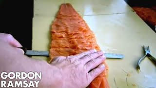 Slicing Smoked Salmon - Gordon Ramsay